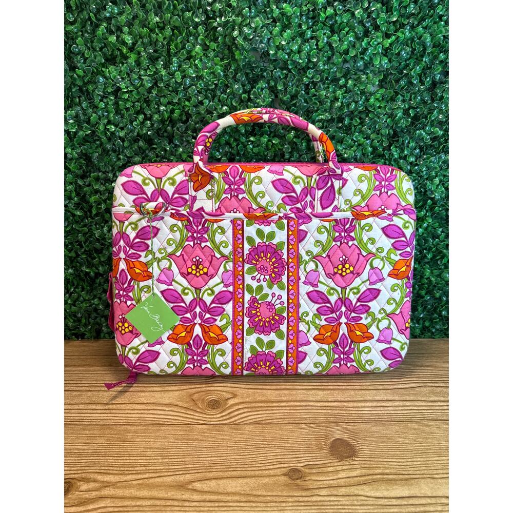 NWT Vera Bradley Laptop Portfolio Lilli Bell Retired Print Great Womens Gift BTS